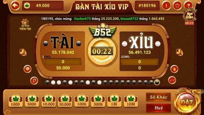 Hướng dẫn cách chơi và luật chơi Tài xỉu online B52 Club